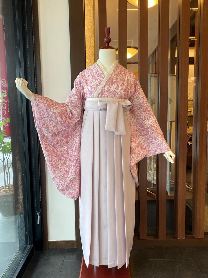 くすみカラー袴　ピンク袴